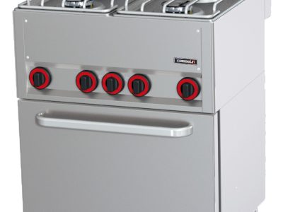 Fourneau gaz 4 feux avec four électrique ventilé GN 1/1 P 66