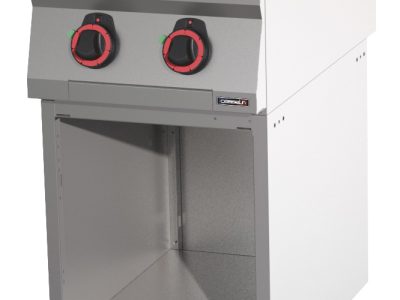 Fourneau électrique 2 plaques coup de feu avec soubassement 40
