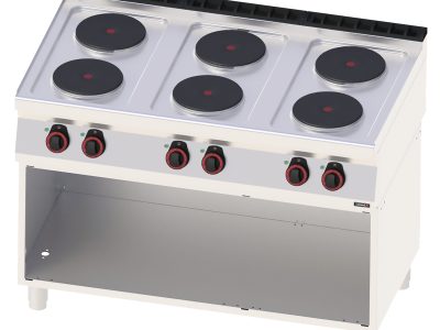 Fourneau électrique 6 feux avec soubassement 120
