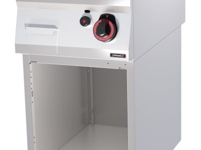 Plaque à SNACKer Chrome Lisse avec soubassement Gaz 40