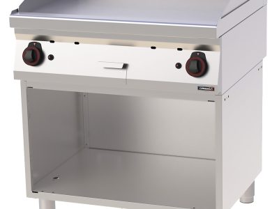 Plaque à SNACKer Chrome Lisse avec soubassement Gaz 80