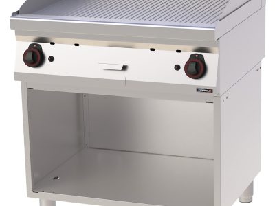 Plaque à SNACKer Fonte Rainurée avec soubassement Gaz 80