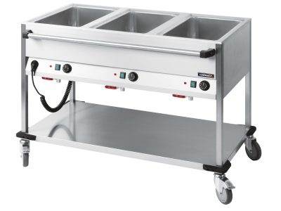 Chariot bain-marie à eau 3 x GN 1/1