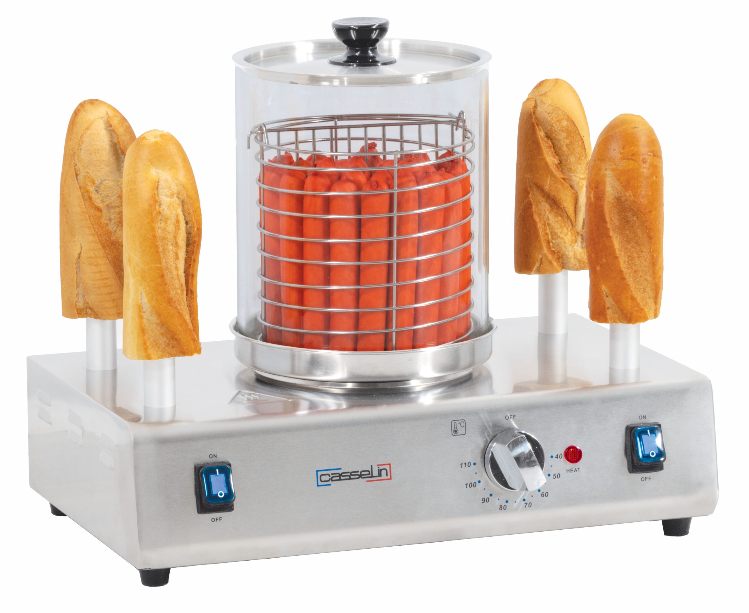 Machine à hot dog 4 plots chauffants
