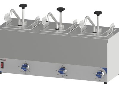 Pompe à sauce chauffante triple