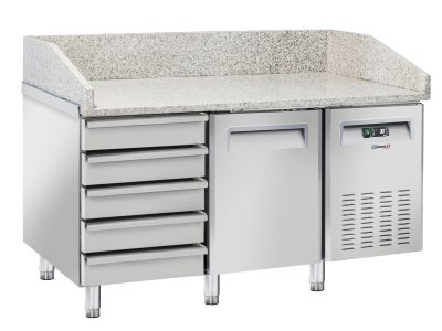 Table à PIZZA réfrigérée 5 tiroirs 1 porte