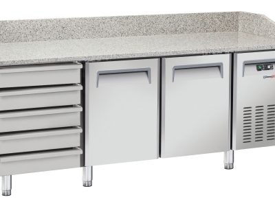 Table à PIZZA réfrigérée 5 tiroirs 2 portes
