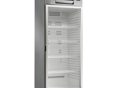 ARMOIRE POSITIVE PORTE VITRÉE - GN 2/1 - FINITION INOX
