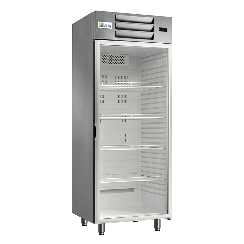 ARMOIRE POSITIVE PORTE VITRÉE - GN 2/1 - FINITION INOX