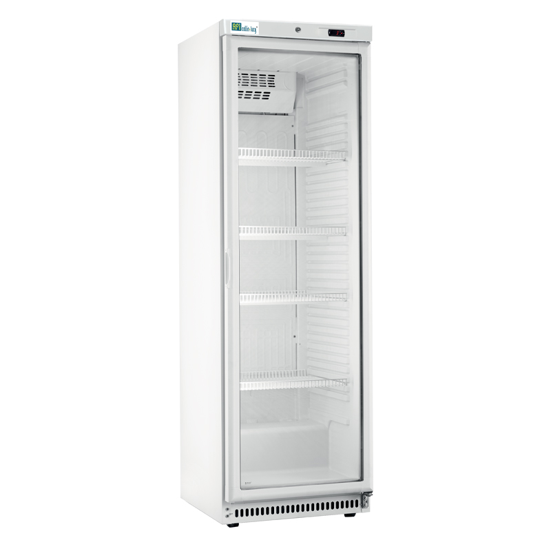 ARMOIRE POSITIVE PORTE VITRÉE - 308 L - FINITION BLANCHE