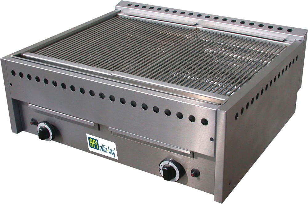 GRILL GAZ AVEC PIERRES DE LAVE - 2 ZONES