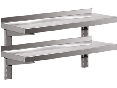 ÉTAGÈRE MURALE DOUBLE - PROF. 300 MM - LONG. 900 MM