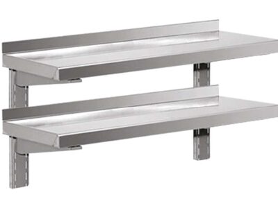 ÉTAGÈRE MURALE DOUBLE - PROF. 400 MM - LONG. 900 MM