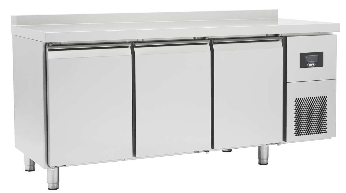 TABLE RÉFRIGÉRÉE NÉGATIVE GN 1/1 - PROF 700 - AVEC DOSSERET - 3 PORTES