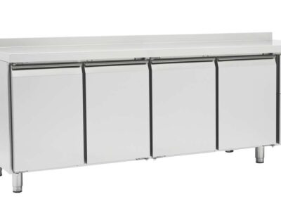 TABLE RÉFRIGÉRÉE NÉGATIVE GN 1/1 - PROF 700 - AVEC DOSSERET - 4 PORTES