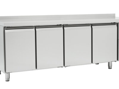 TABLE RÉFRIGÉRÉE POSITIVE GN 1/1 - PROF 700 - AVEC DOSSERET - 4 PORTES