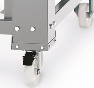 ROULETTES (HAUT. 130 MM) POUR SUPPORT GAMME CL (À MONTER)