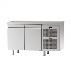 TABLE RÉFRIGÉRÉE PÂTISSIÈRE NEOS - 2 PORTES PLEINES - SANS DOSSERET - NÉGATIVE -20°/-10°C