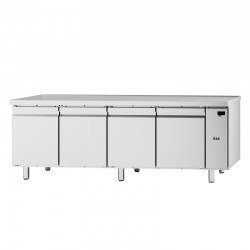 TABLE RÉFRIGÉRÉE PÂTISSIÈRE NEOS - 4 PORTES PLEINES - SANS DOSSERET - NÉGATIVE -20/-10°C- SANS GROUPE